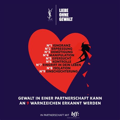 ysl liebe ohne gewalt|Neue Forschungsergebnisse der Initiative 'Liebe Ohne Gewalt' .